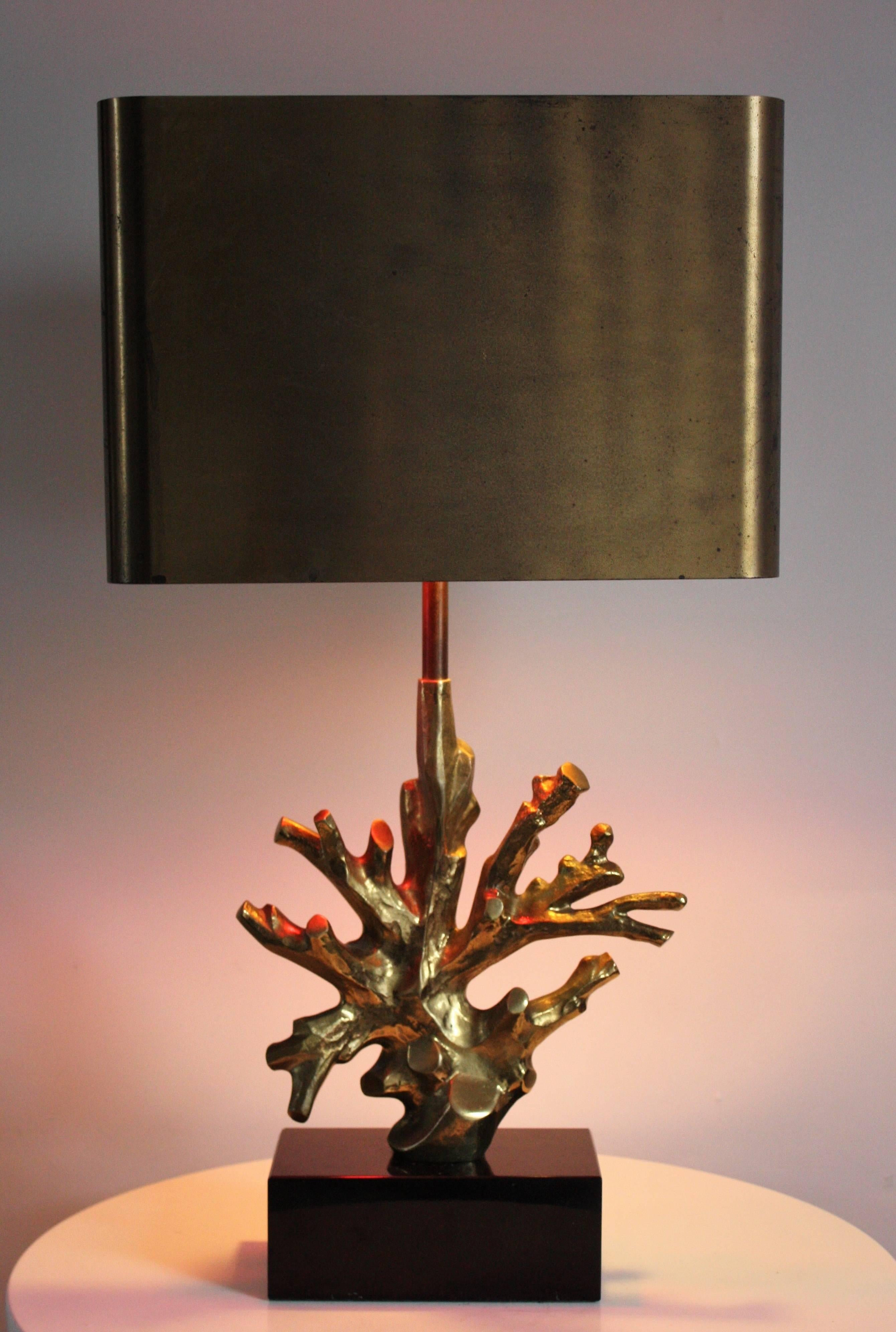 Mid-Century Modern Mid - Century Signed Bronze Table Lamp 