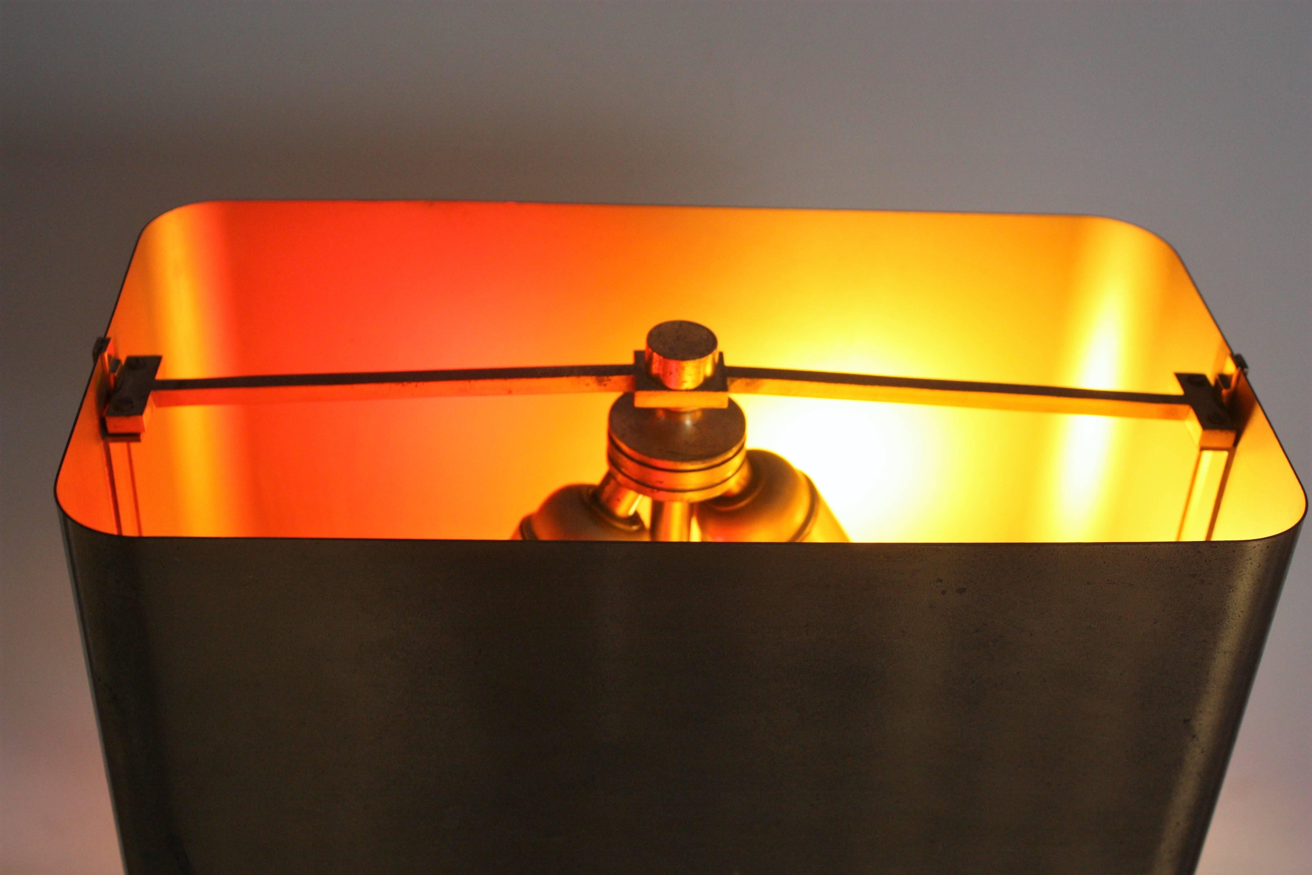 Late 20th Century Mid - Century Signed Bronze Table Lamp 