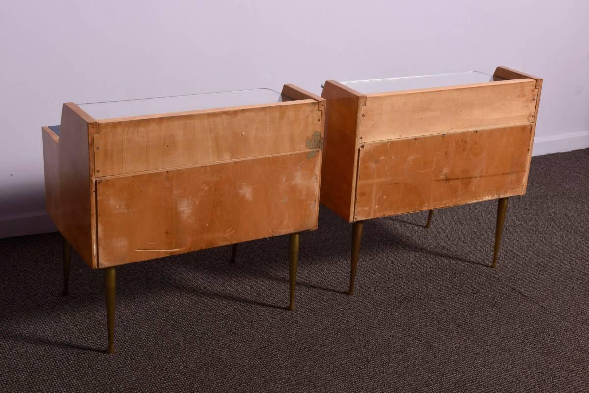 Mid-Century Modern Pair of 1950s Nightstands