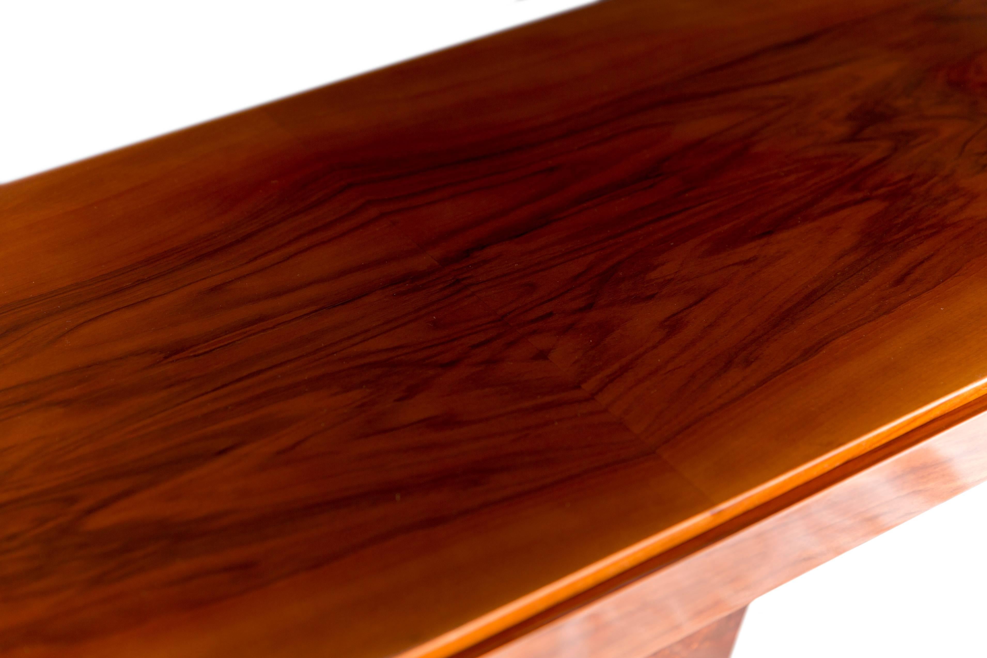 Polished Art Deco Console Table For Sale