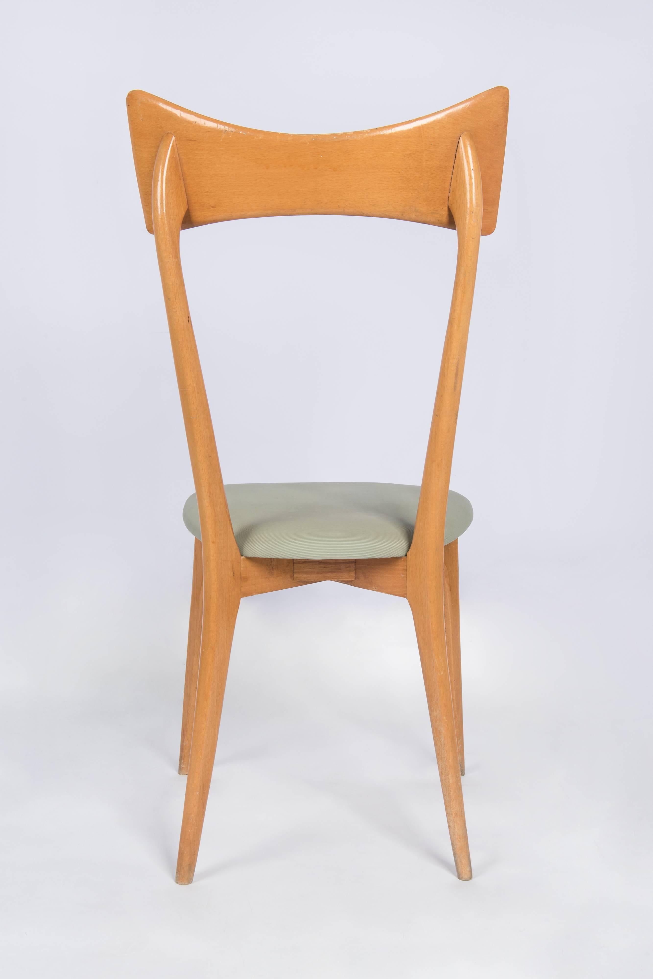 Italian Set of Six Ico Parisi Dining Chairs For Sale