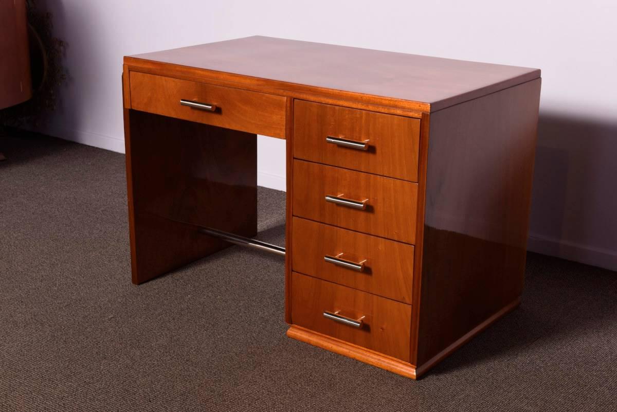 Art Deco Mahogany Desk 3