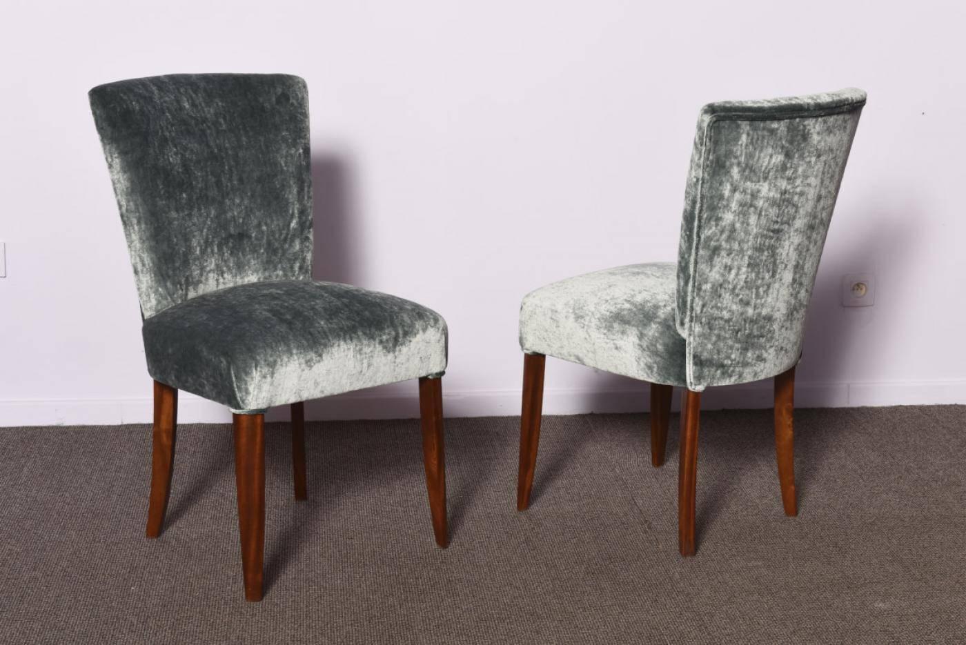 Mid-20th Century Set of Three Art Deco Chairs For Sale