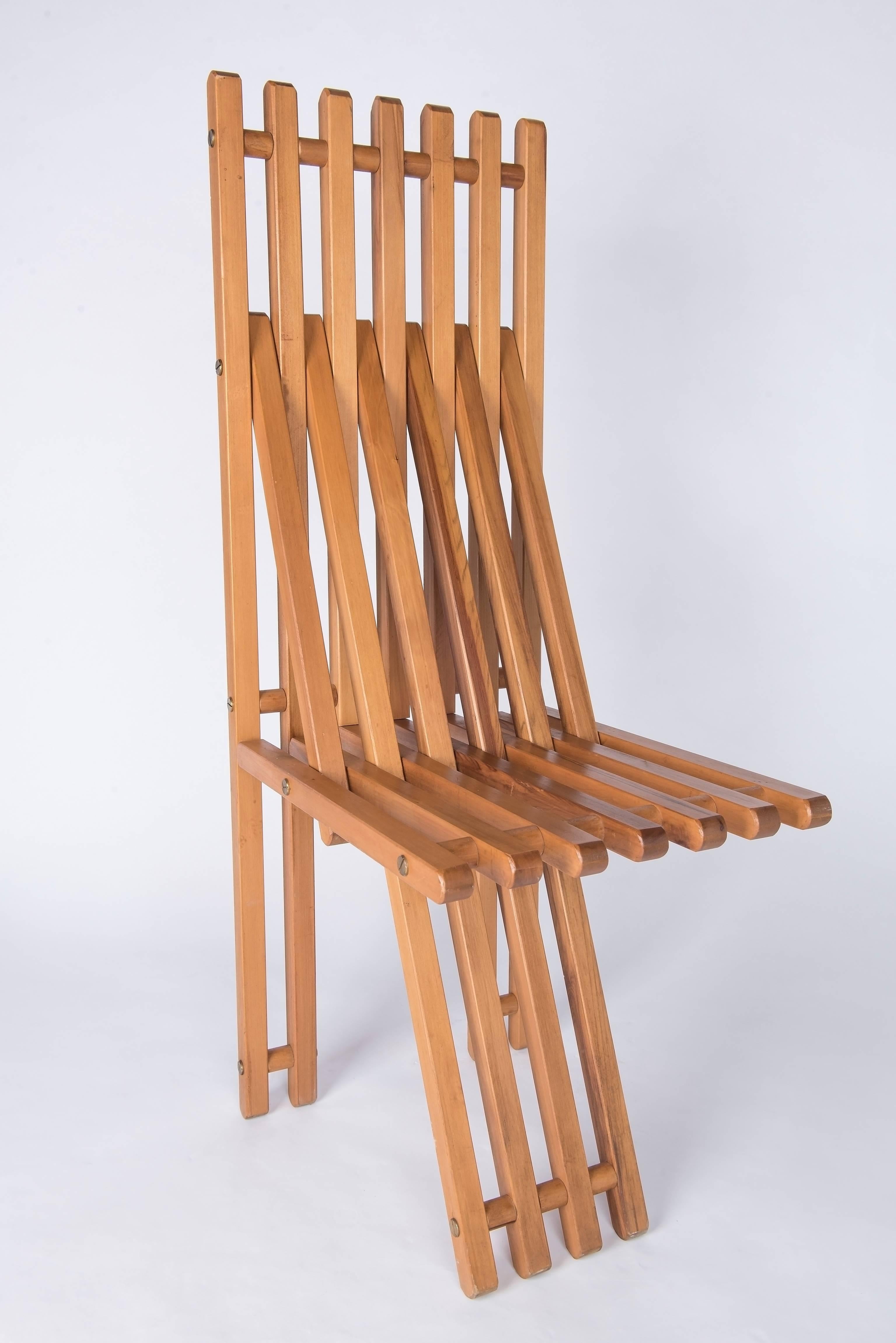 Mid-Century Modern Folding Chairs by Capitini & Palmoni