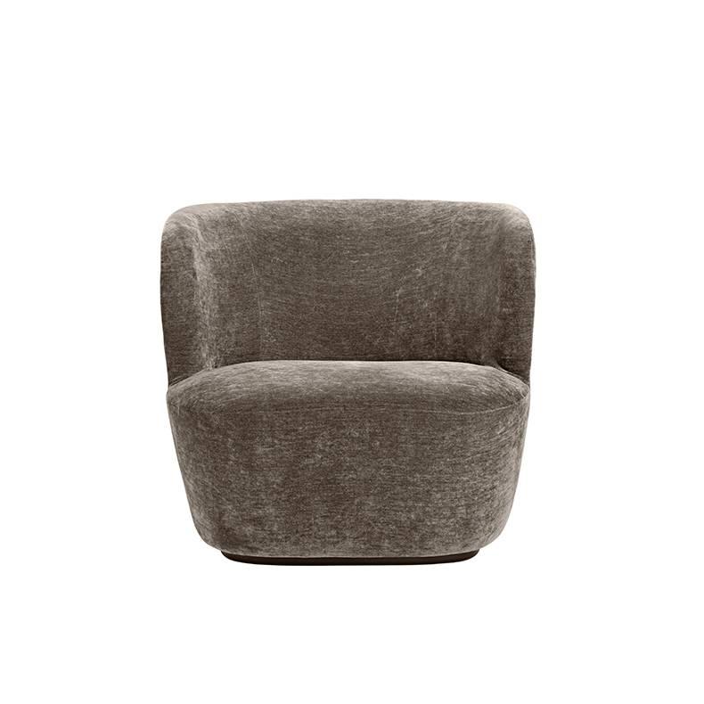 Danish Contemporary Stay Lounge Chair in Cotton Velvet with an Optional Swivel