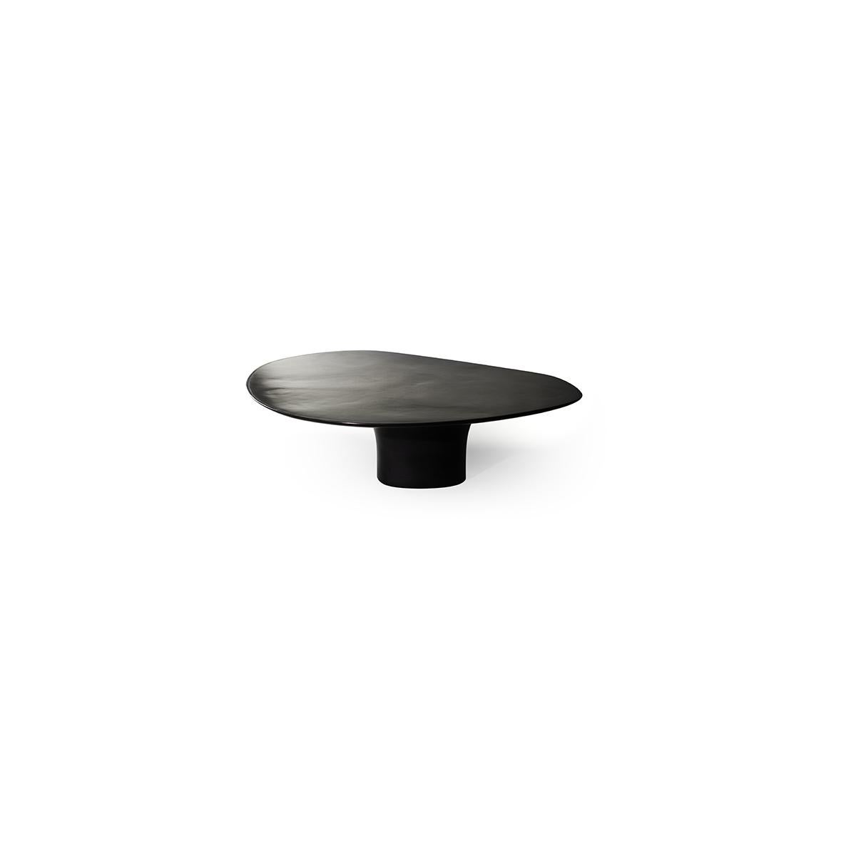 French Tineke NR Hand-Sculpted Liquid Metal Low Cocktail Table