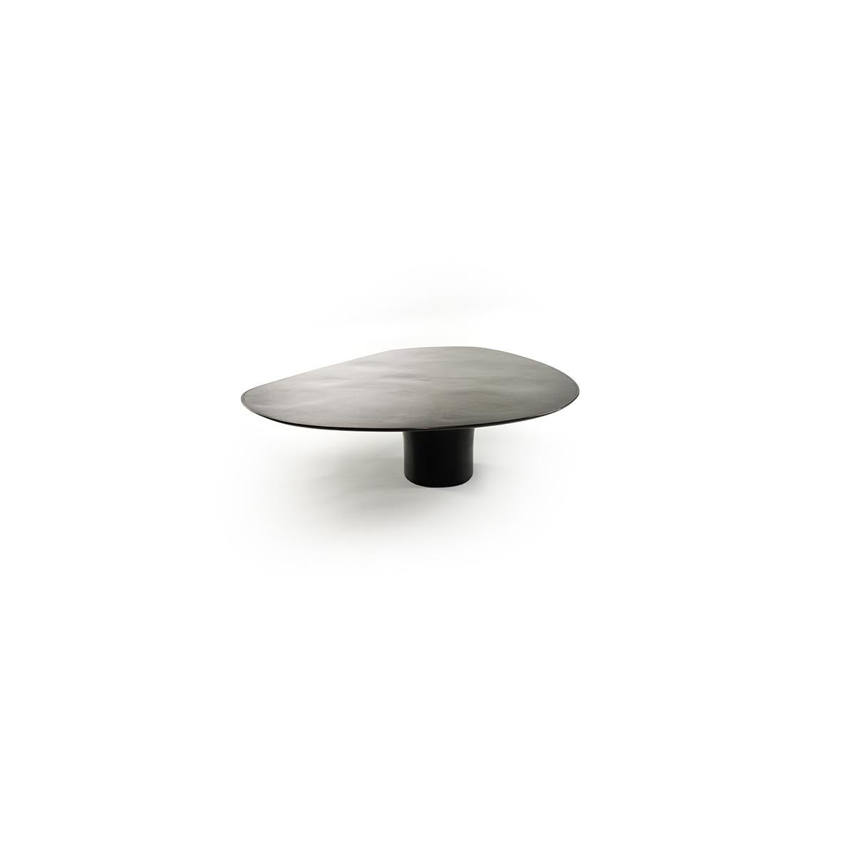 Molded Tineke NR Hand-Sculpted Liquid Metal Low Cocktail Table