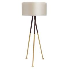 21st Century Gold-Plated and Brazilian Ironwood Floor Lamp 1