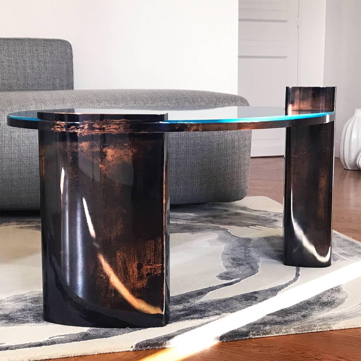 blue resin table