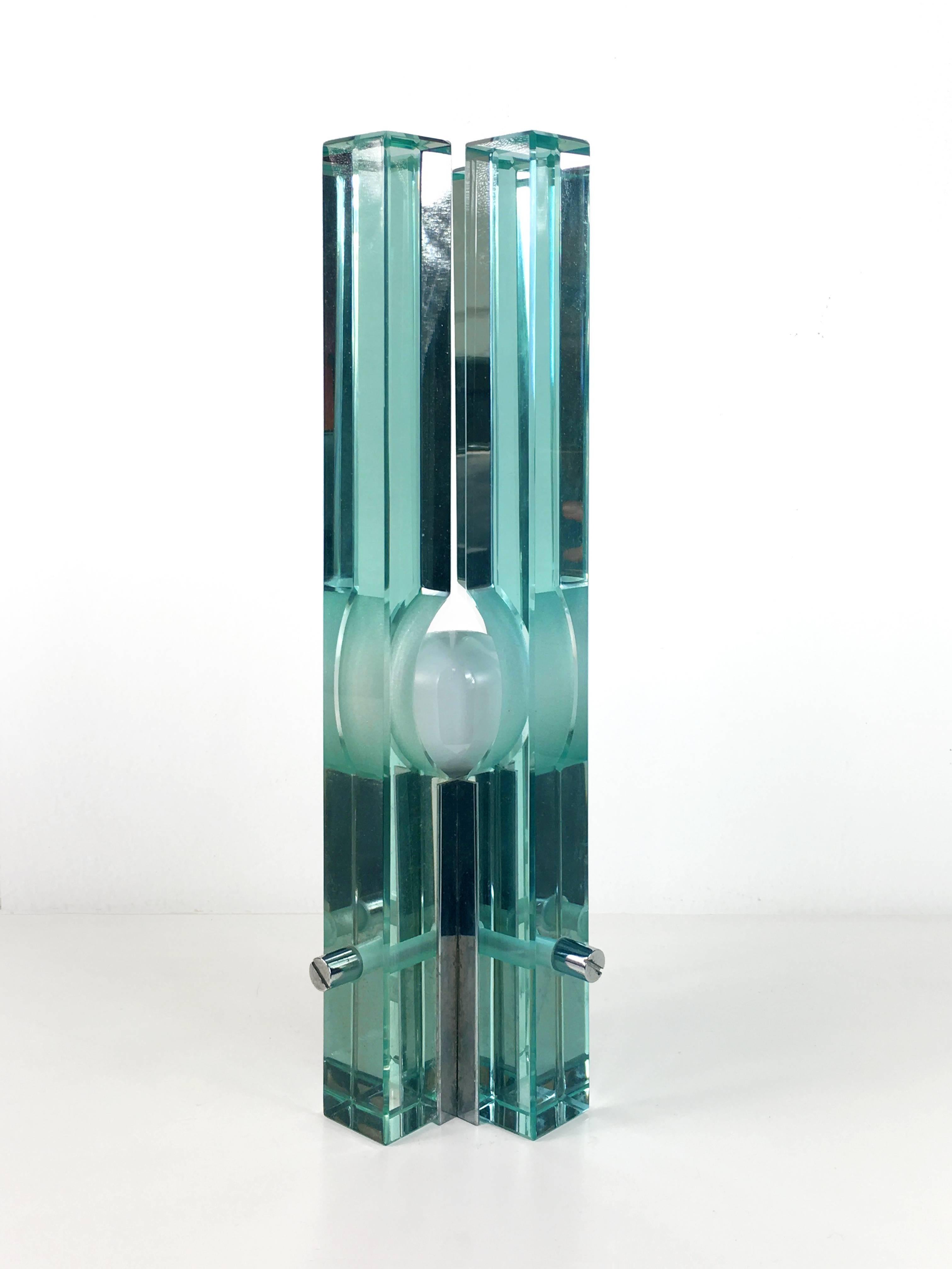 Glass Table Lamp by Gallotti e Radice 1