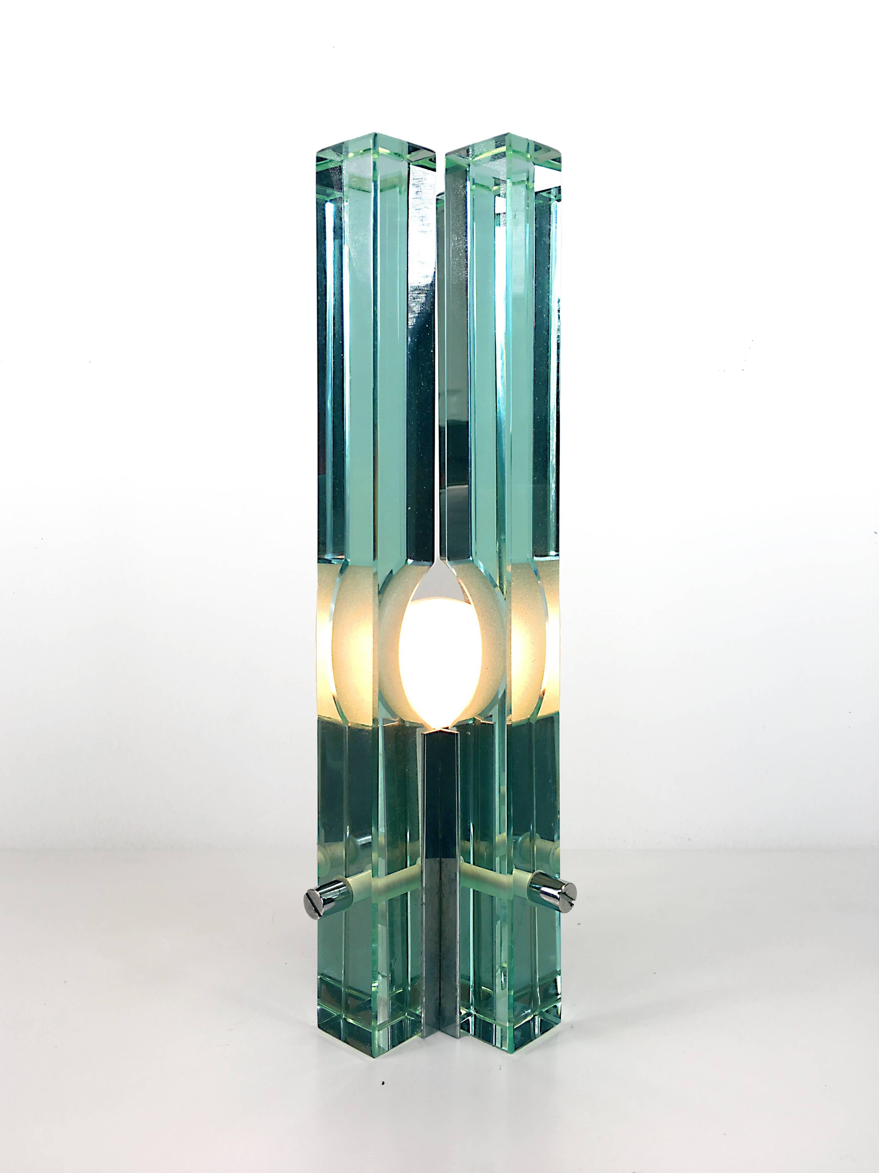 Modern Glass Table Lamp by Gallotti e Radice