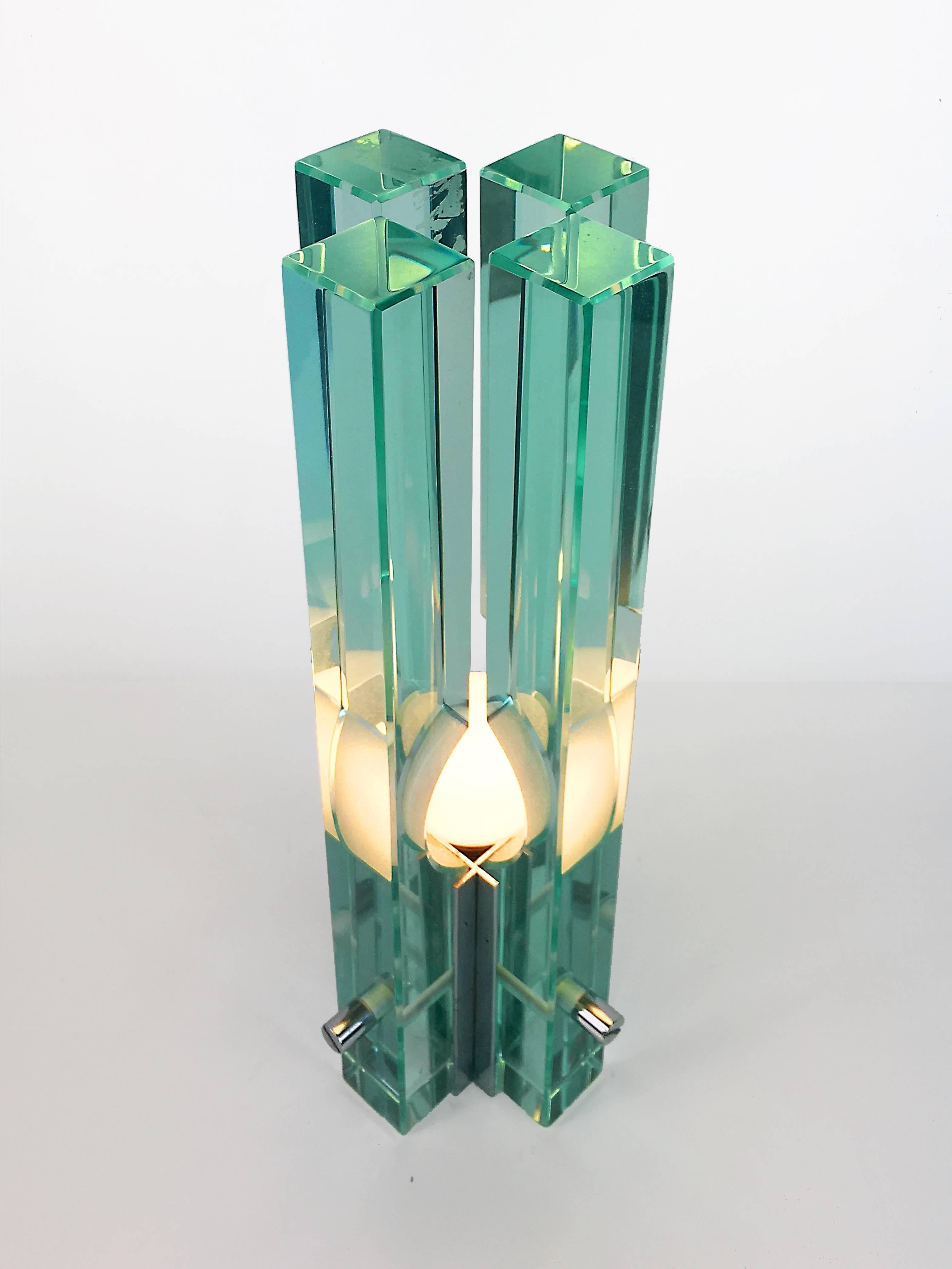 Italian Glass Table Lamp by Gallotti e Radice