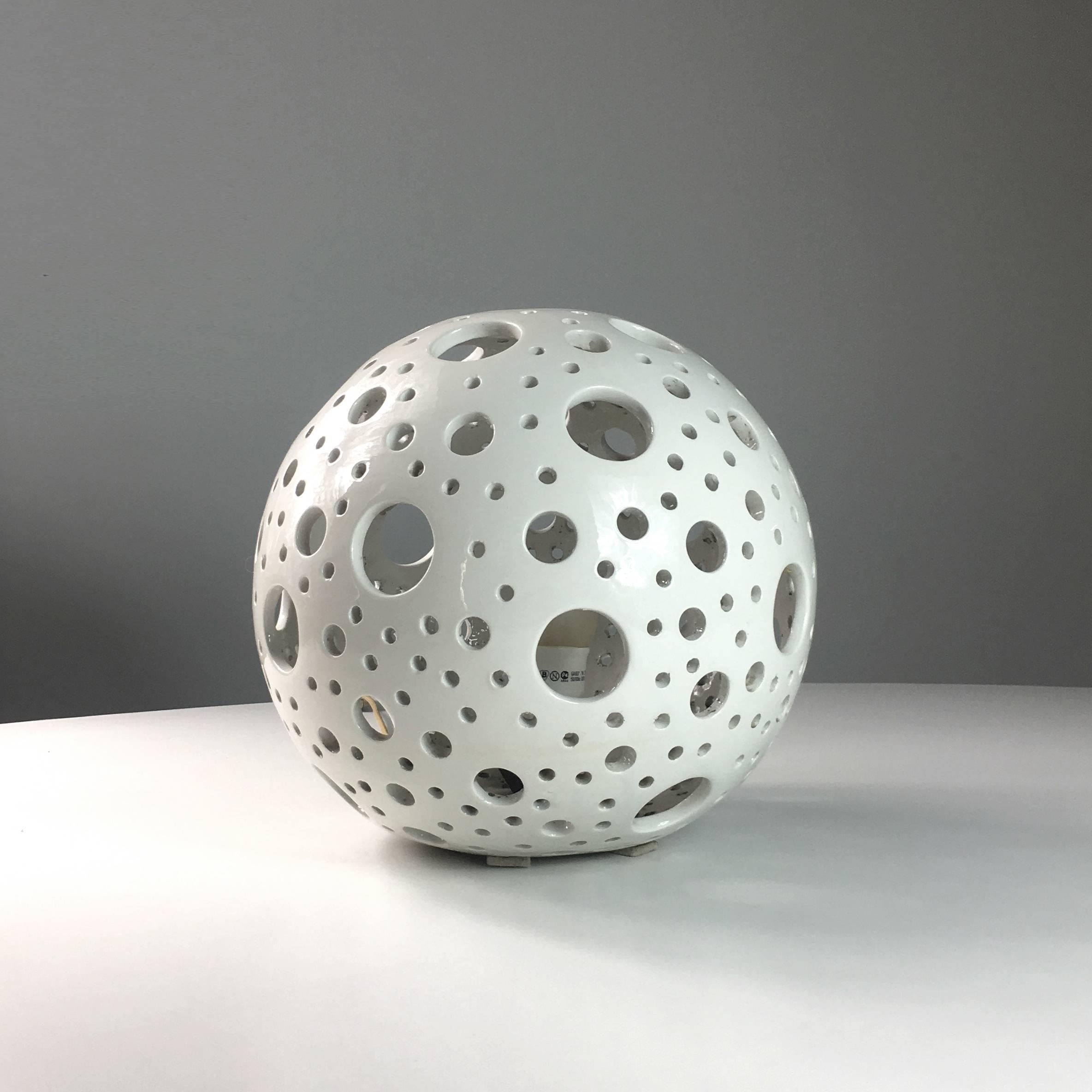 Glazed Ceramics Spherical Table Lamp