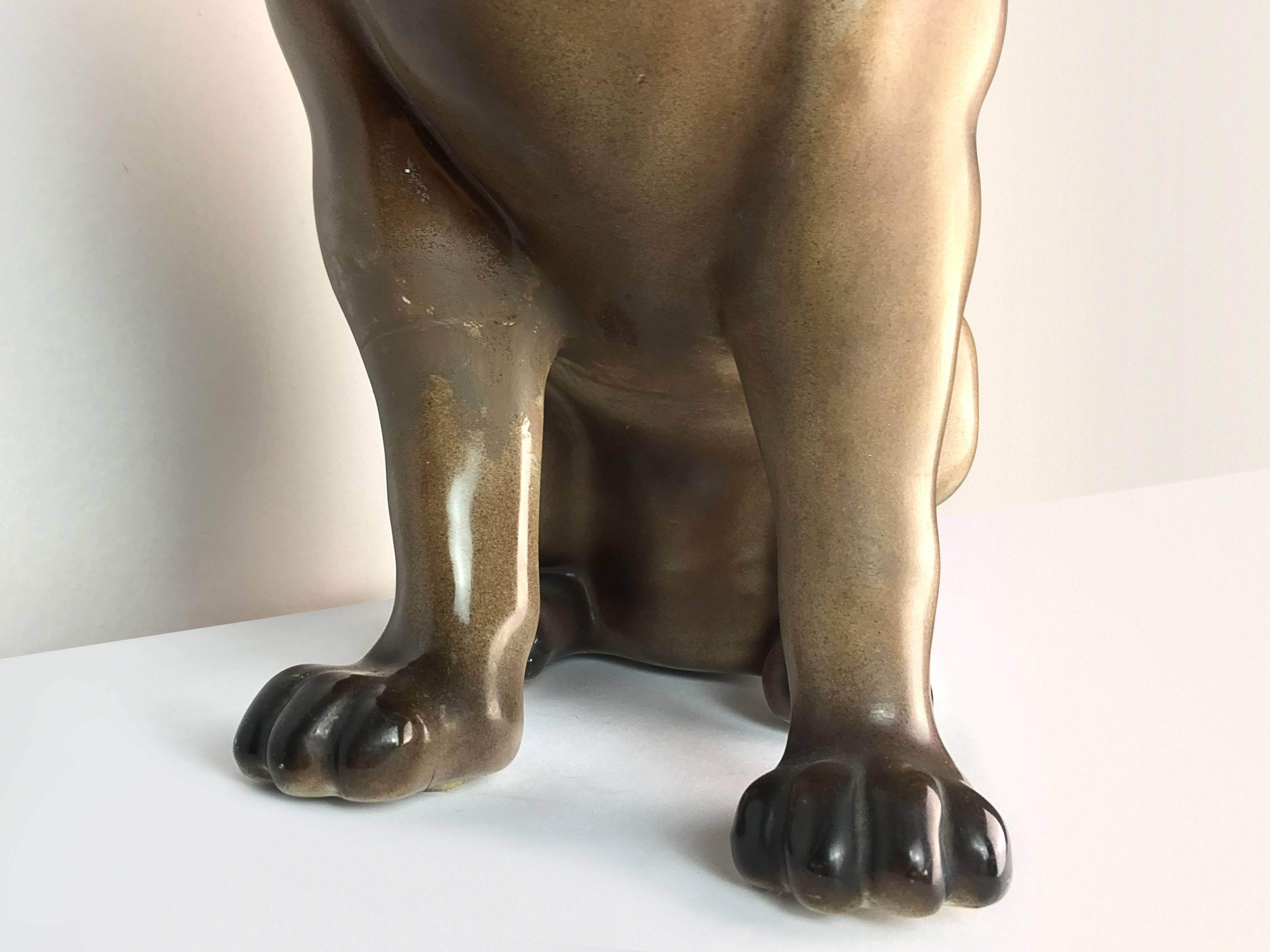 Rare Carlino Pug Dog by Fornasetti In Fair Condition In Milano, Lombardia