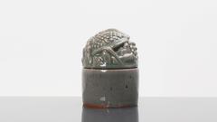 AXEL SALTO Unique Budding Lidded Celadon Glazed Ceramic Box