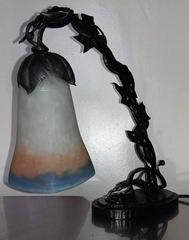 Charming Art Nouveau French Piano Table Lamp Signed Muller