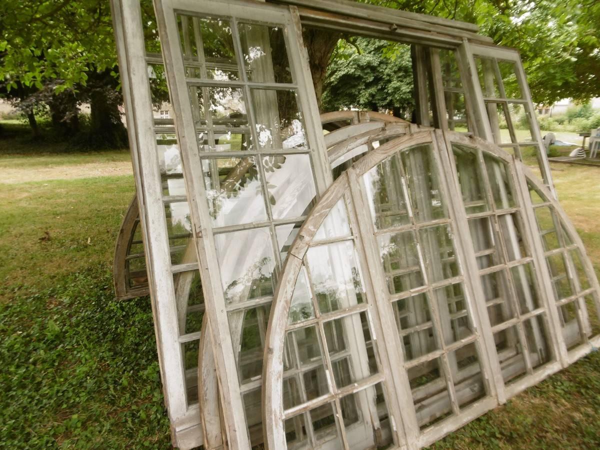 Unique and Rare double arcade window doors from an Abbey Cloister in Burgundy, 19th Century France, circa 1870.
Huge dimensions. Stunning pieces.
Made in solid oak wood.
With their original Mercury glasses that give a sublime effect, and différent