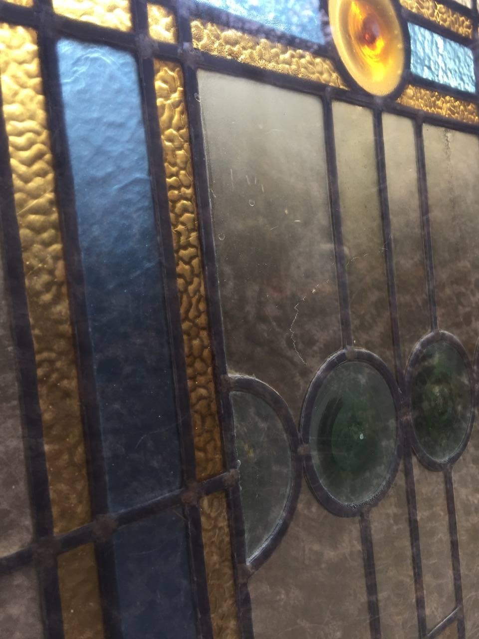 Unique French Art Deco Stained Glass Doors and Windows Set, 1920s In Excellent Condition In Paris, FR