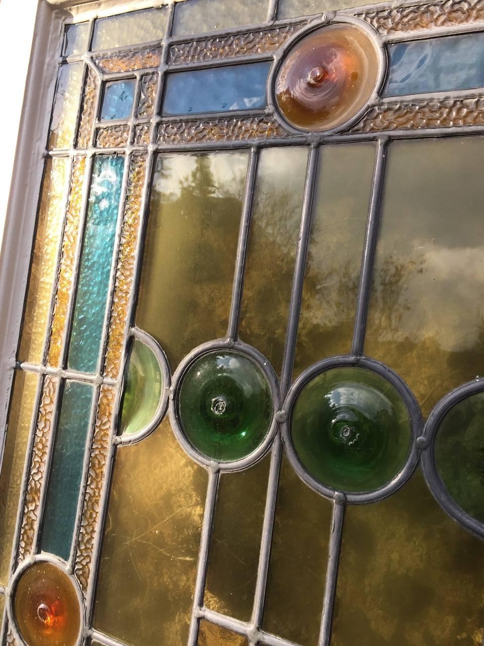 Early 20th Century Unique French Art Deco Stained Glass Doors and Windows Set, 1920s
