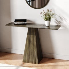 Brown Marble Console Table, Ultra Thin