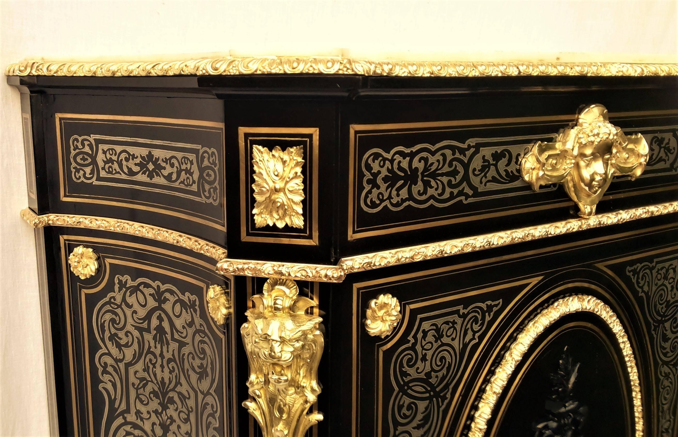 19th Century Cabinet Boulle Marquetry Napoleon III