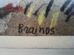 Artista francesa Elisabeth Brainos Pintura original firmada, 2005, Francia