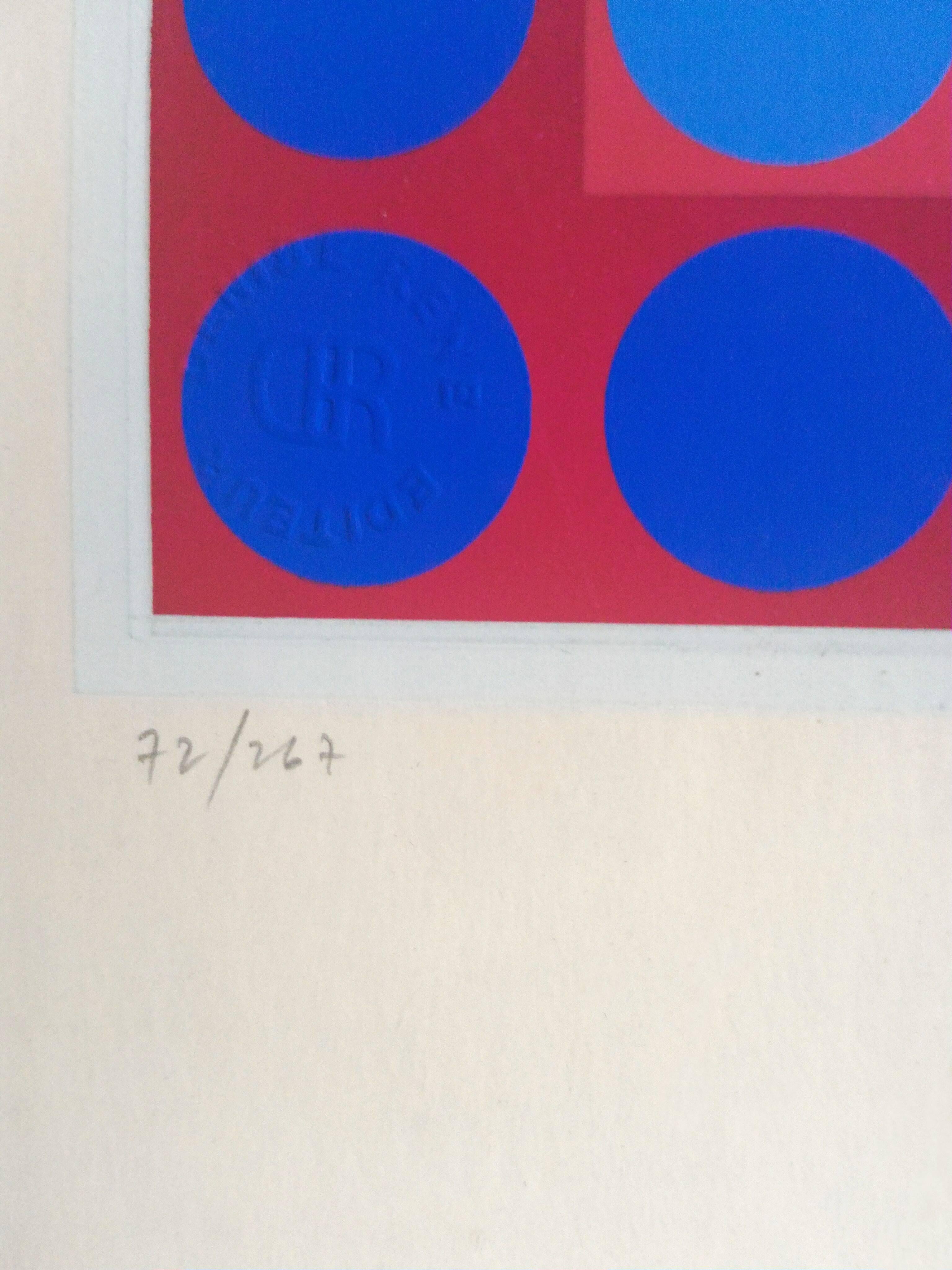 French Vasarely, Vega , Original Signed /Numbered Rare Screenprint, France, Large Size