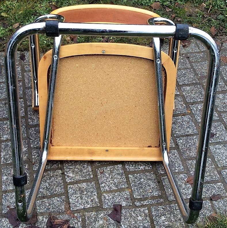 Set of Six French Bauhaus Marcel Breuer Armchairs In Good Condition In Paris, FR