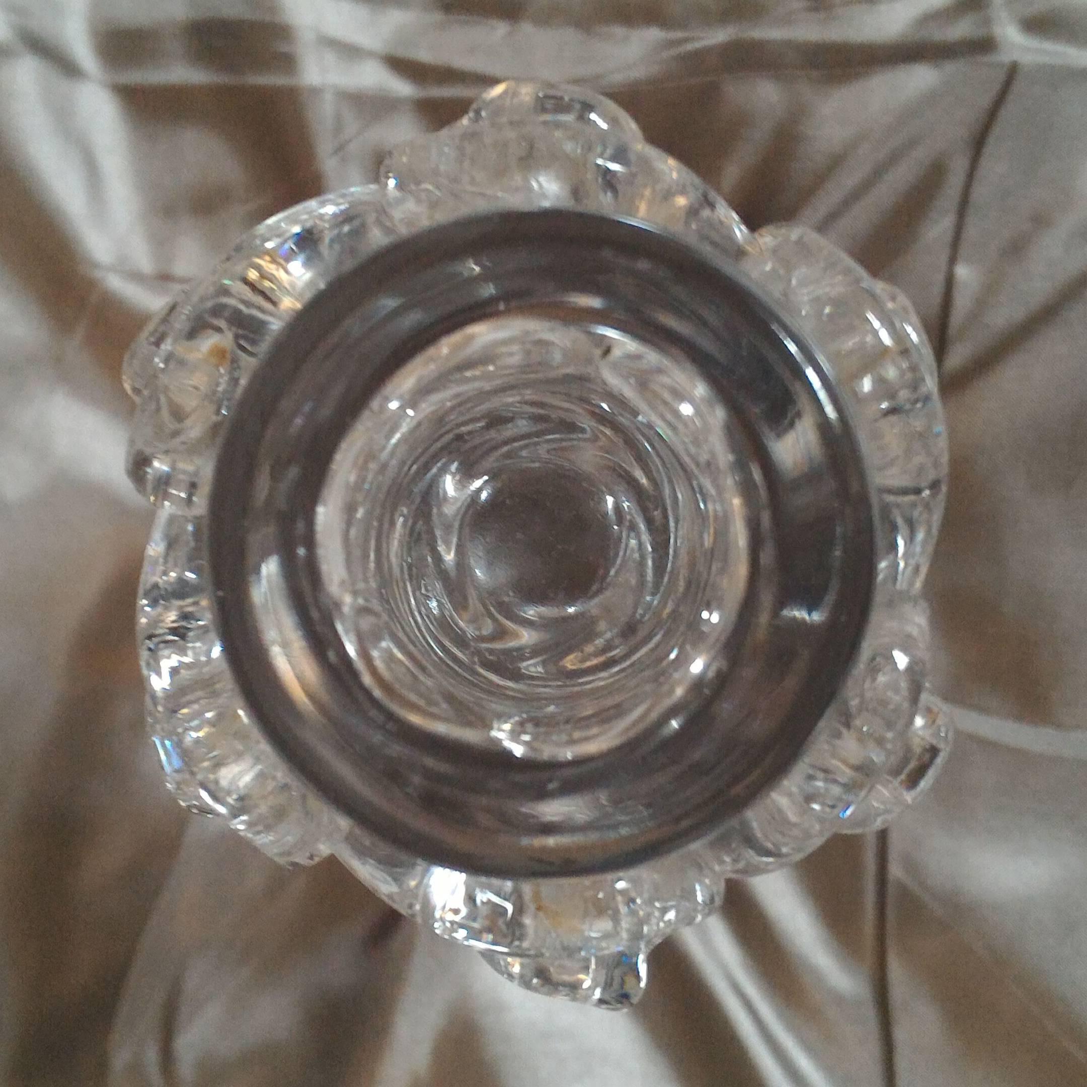 Elegant Baccarat Crystal Candleholder, France In Excellent Condition In Paris, FR