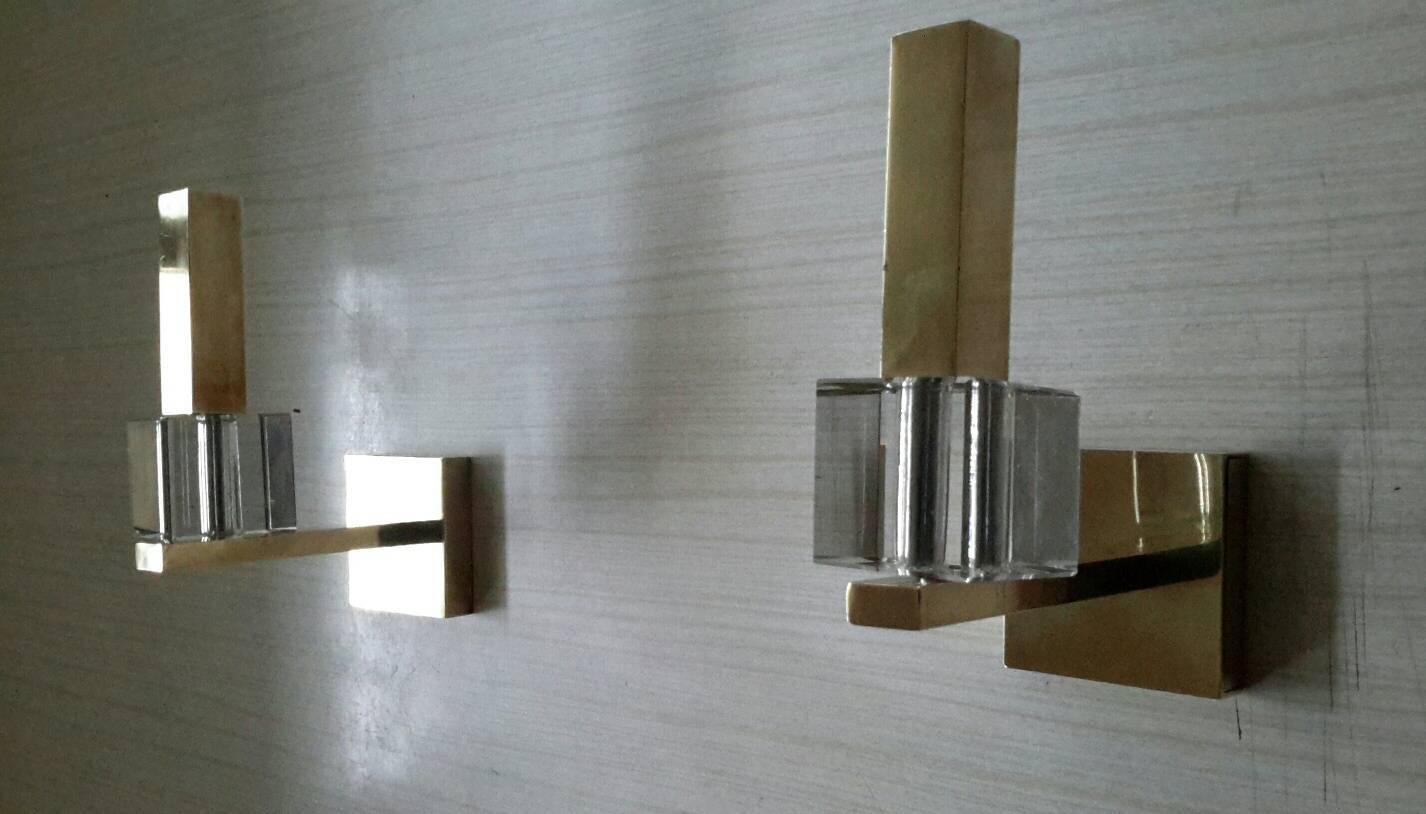 Gorgeous Jacques Adnet French Mid-Century Modern Sconces, France, 1940s 1