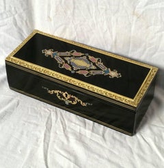 Napoleon III Boulle Marquetry Bronze Tortoiseshell Jewel Gloves Box, France