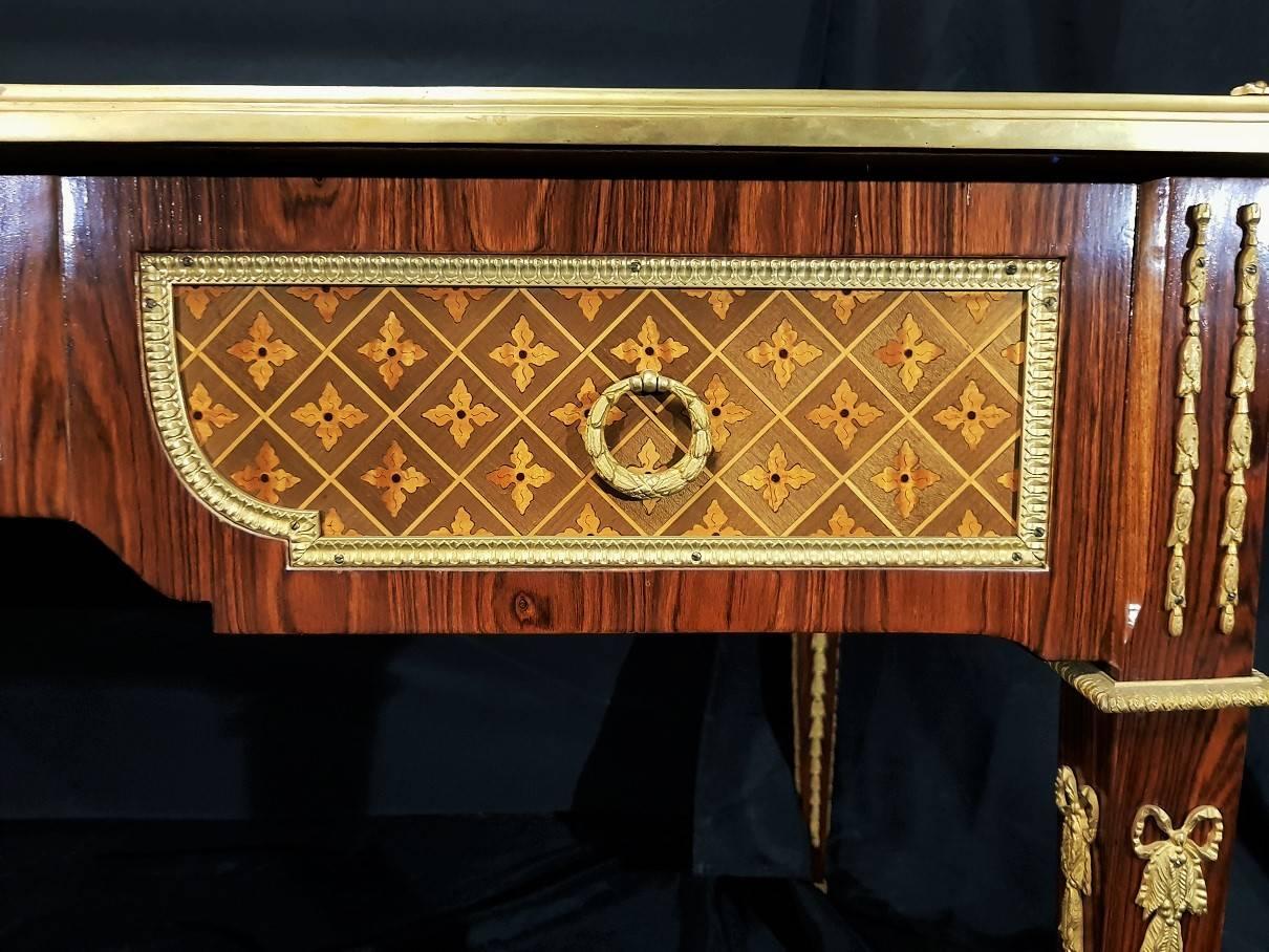 Louis XVI Stunning Minister Desk Writing Table in Louis XV Style, France