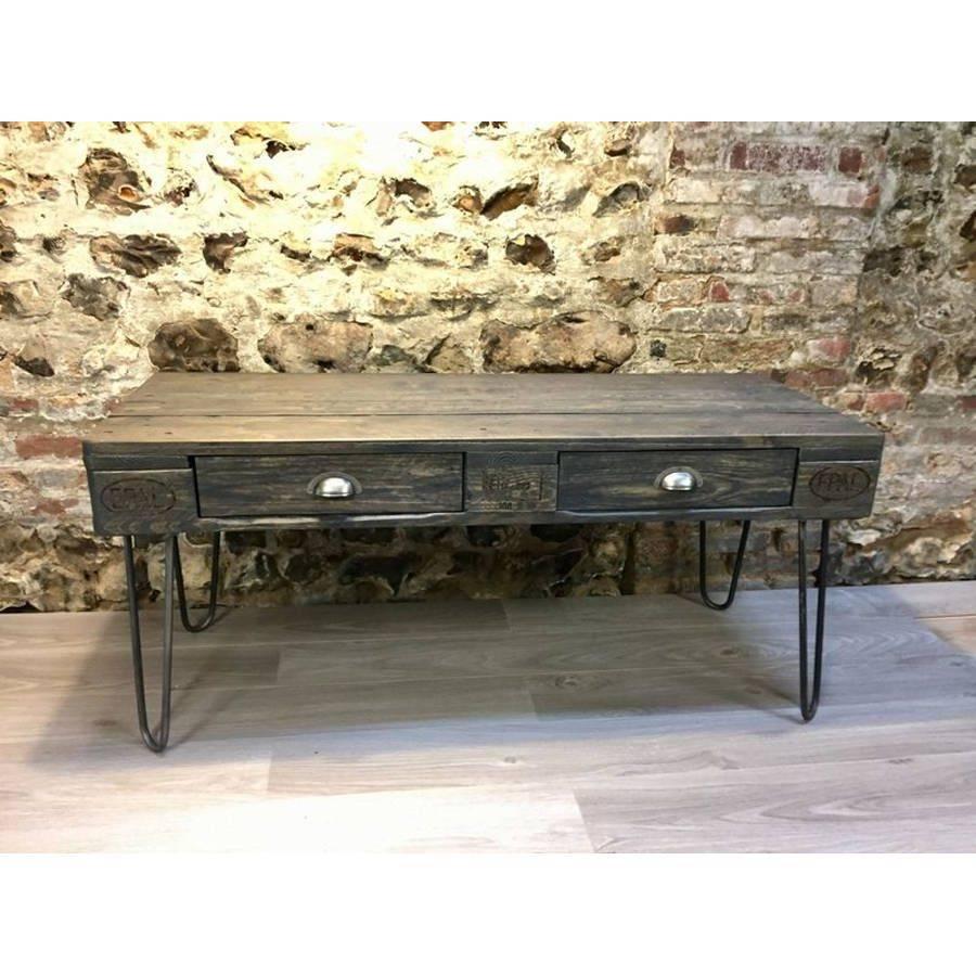 french industrial dining table