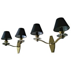 Genet Mignon Gorgeous Pair of Two-Arm French Sconces