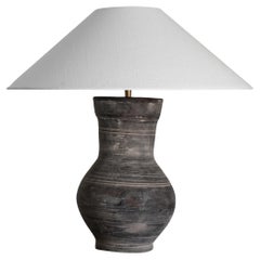 Pair of HAN Style Lamps with Handmade Belgian Linen Shades