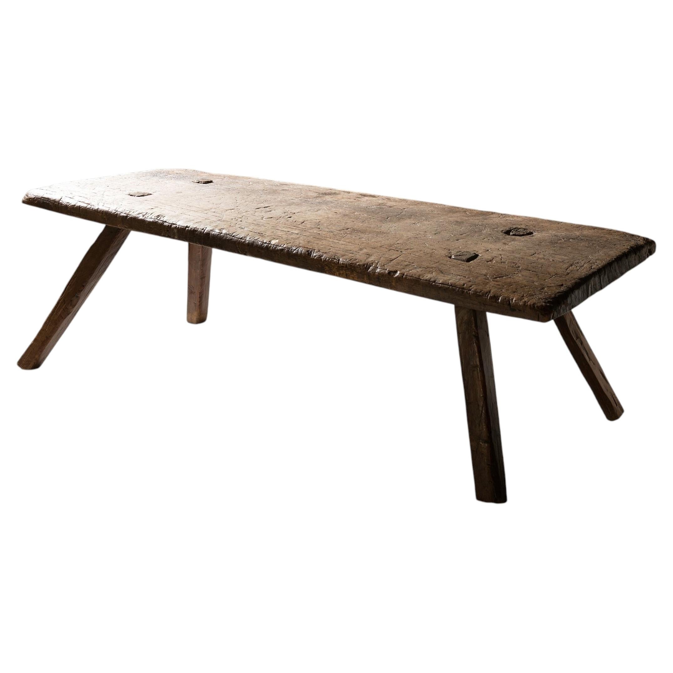 Belgian 19th Century Minimalistic Bench or Table For Sale