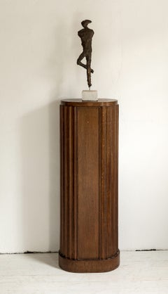 Colonna in stile Art Nouveau austriaco molto elegante, in rovere