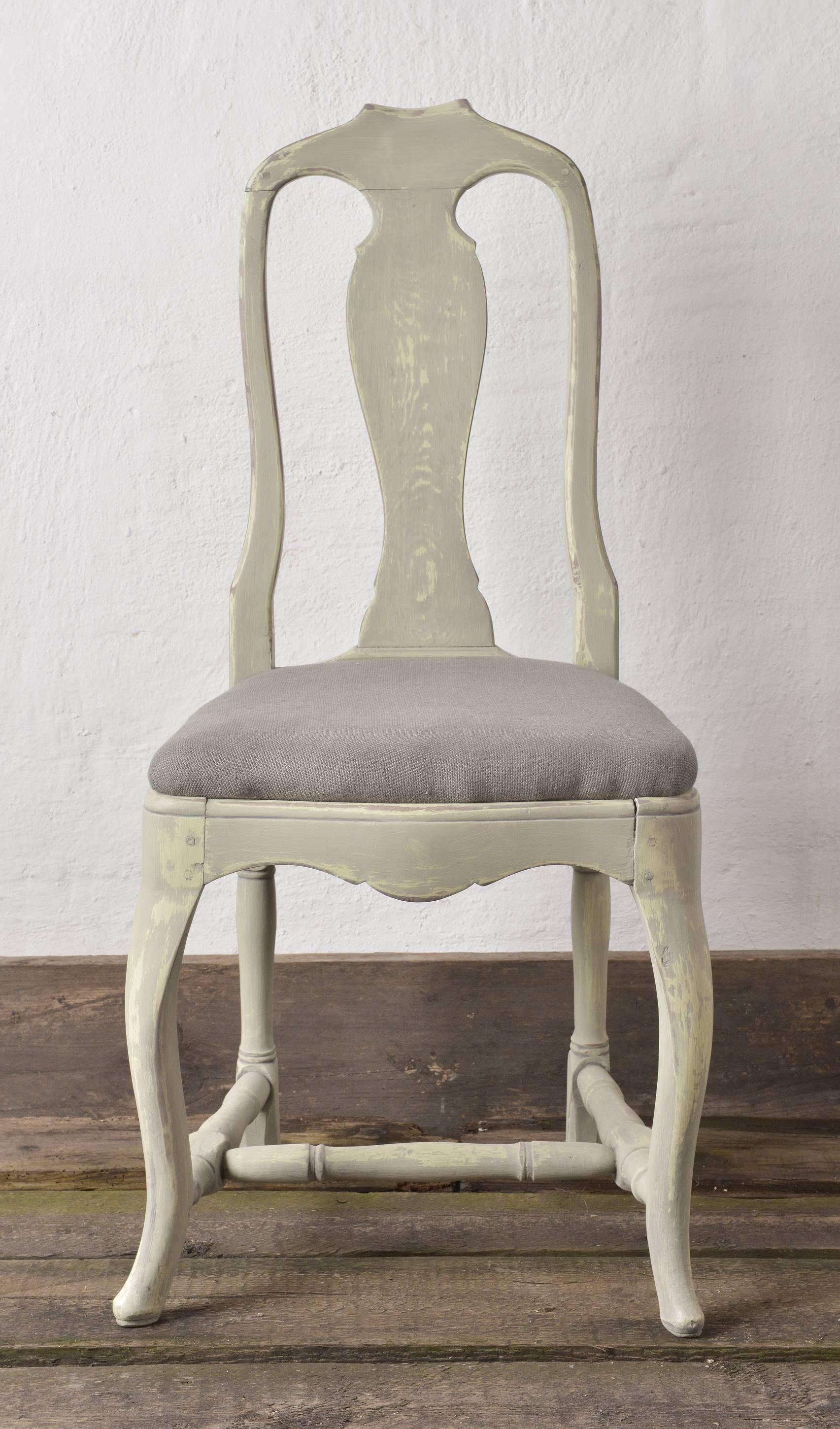 18th Century and Earlier Three Swedish 18th Century Dining Chairs