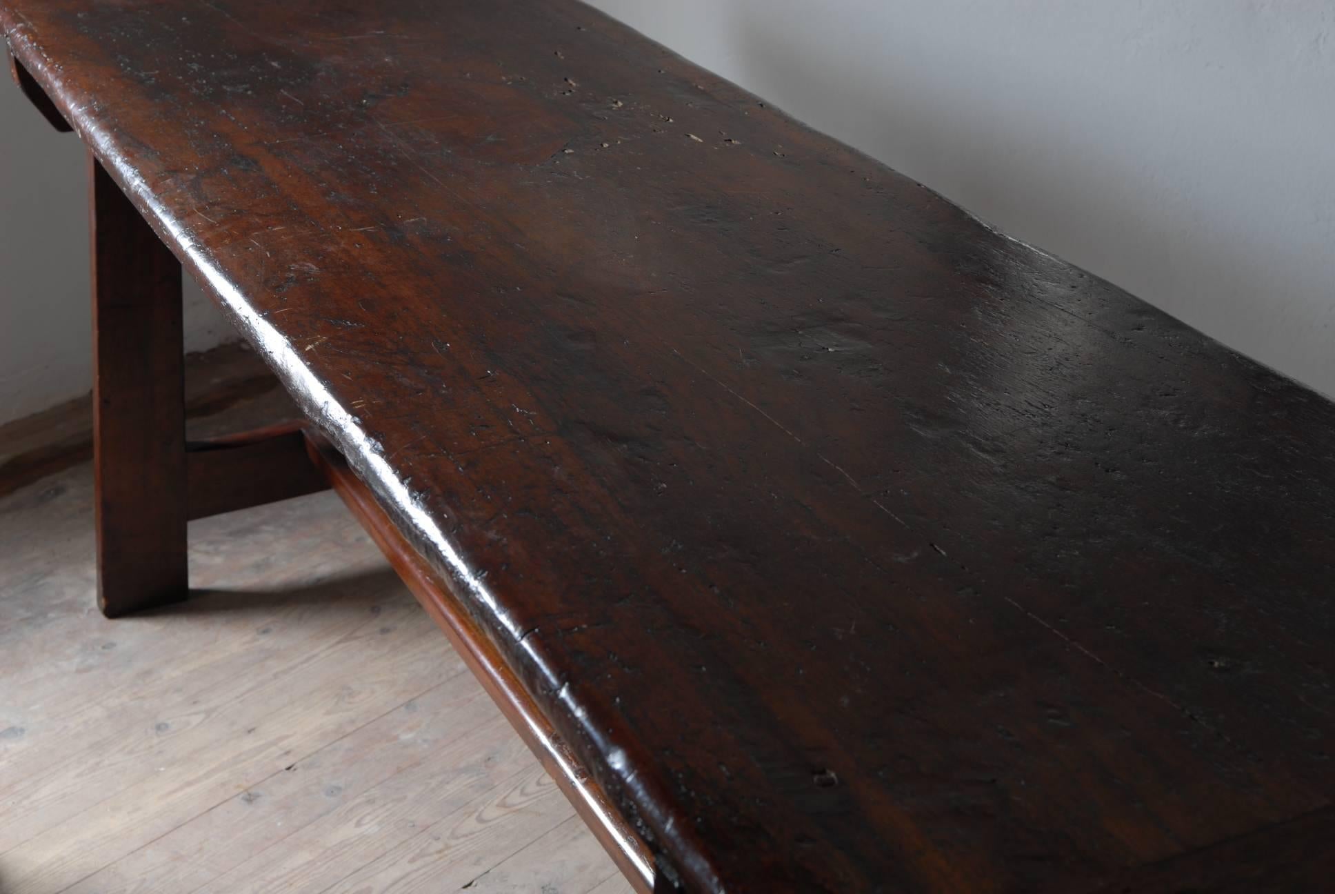 18th Century and Earlier Large 17th Century Tuscan Table