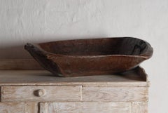 Very Large Antique Wooden Bowl, France, 19th Century