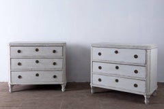 Pair of Elegant Gustavian Style, 19th Century Chests of Drawers