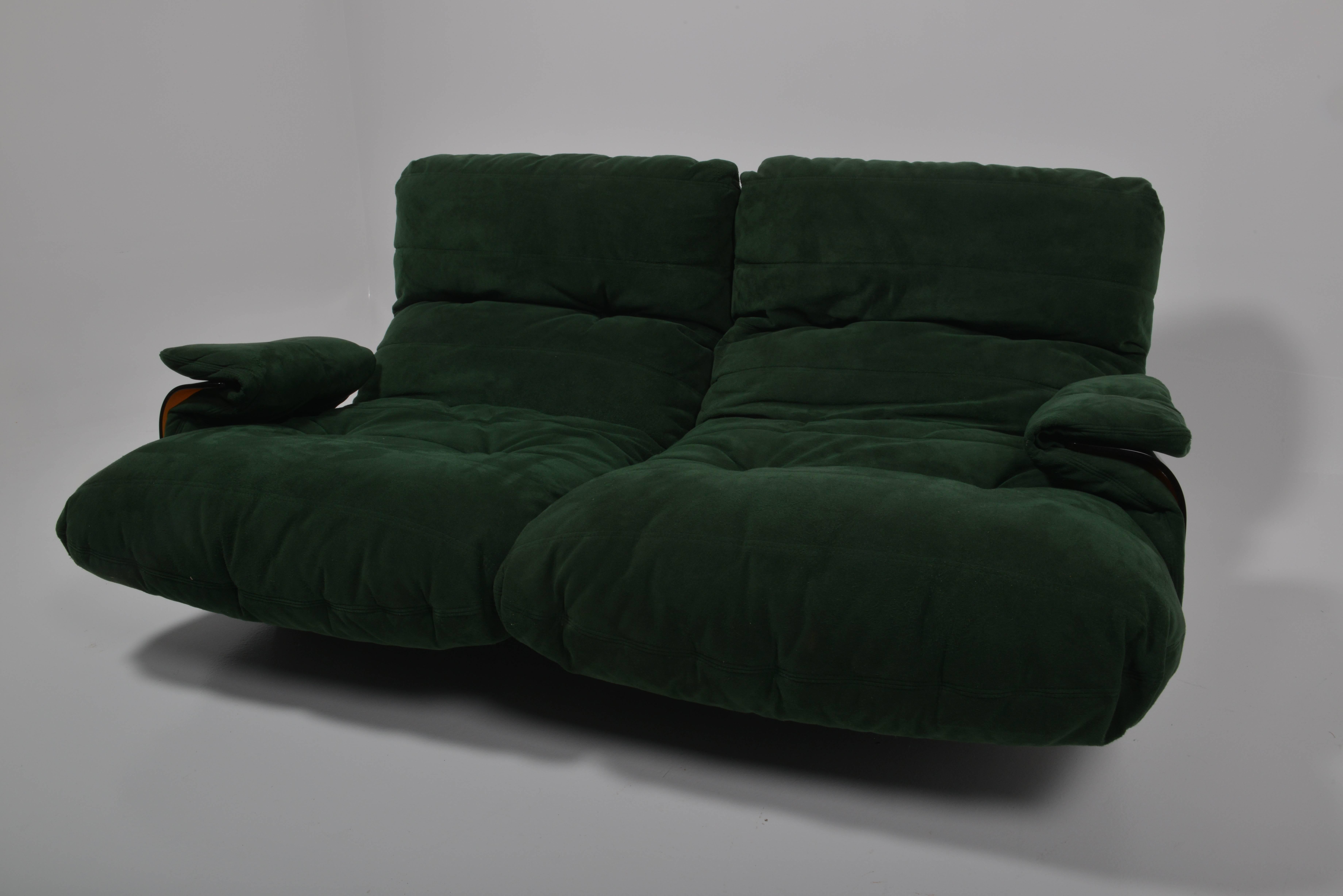 Green Buckskin Marsala Sofa by Ligne Roset 4