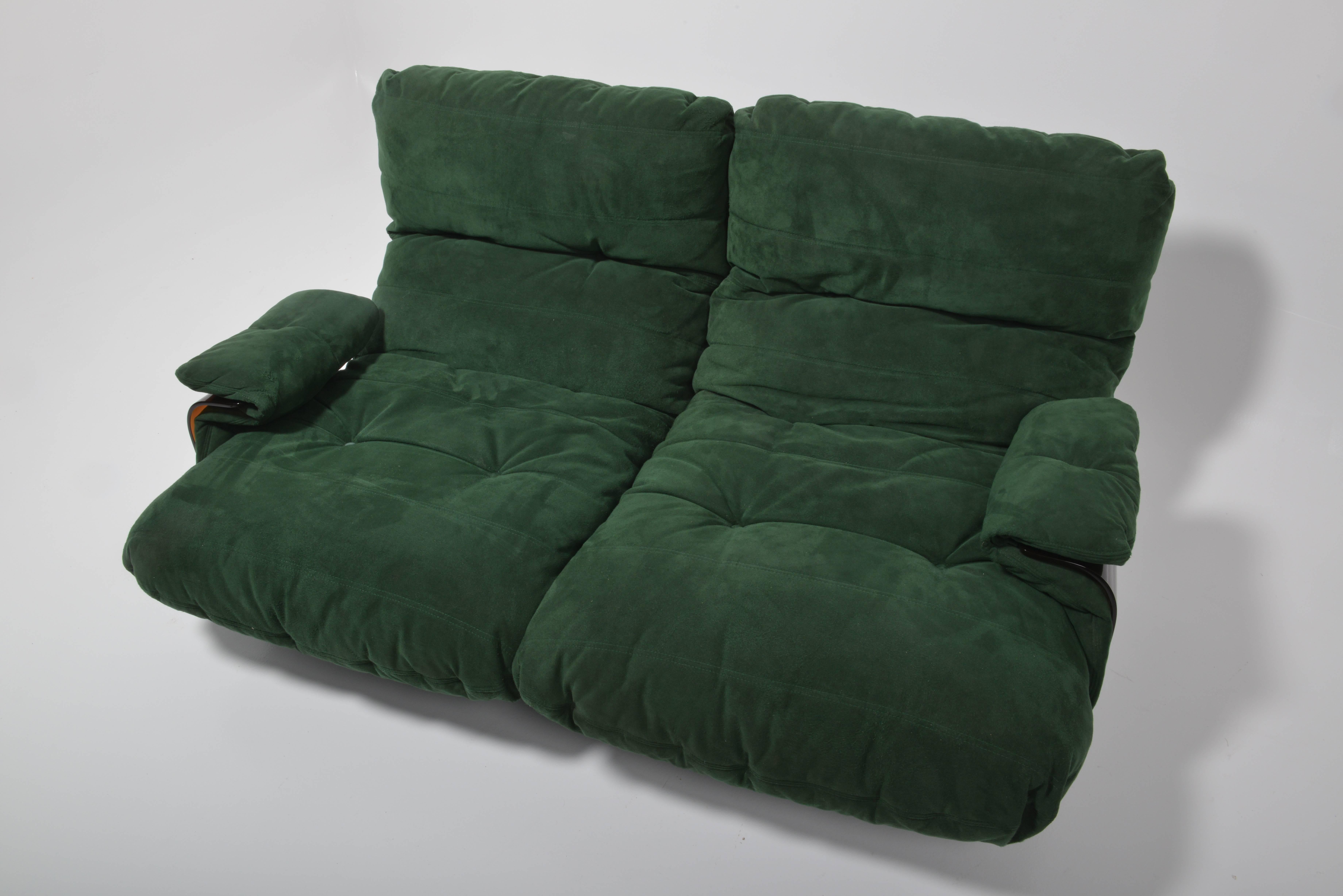 Green Buckskin Marsala Sofa by Ligne Roset 1