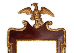 19th Century Centennial Mahogany and Gilt Chippendale Mirror