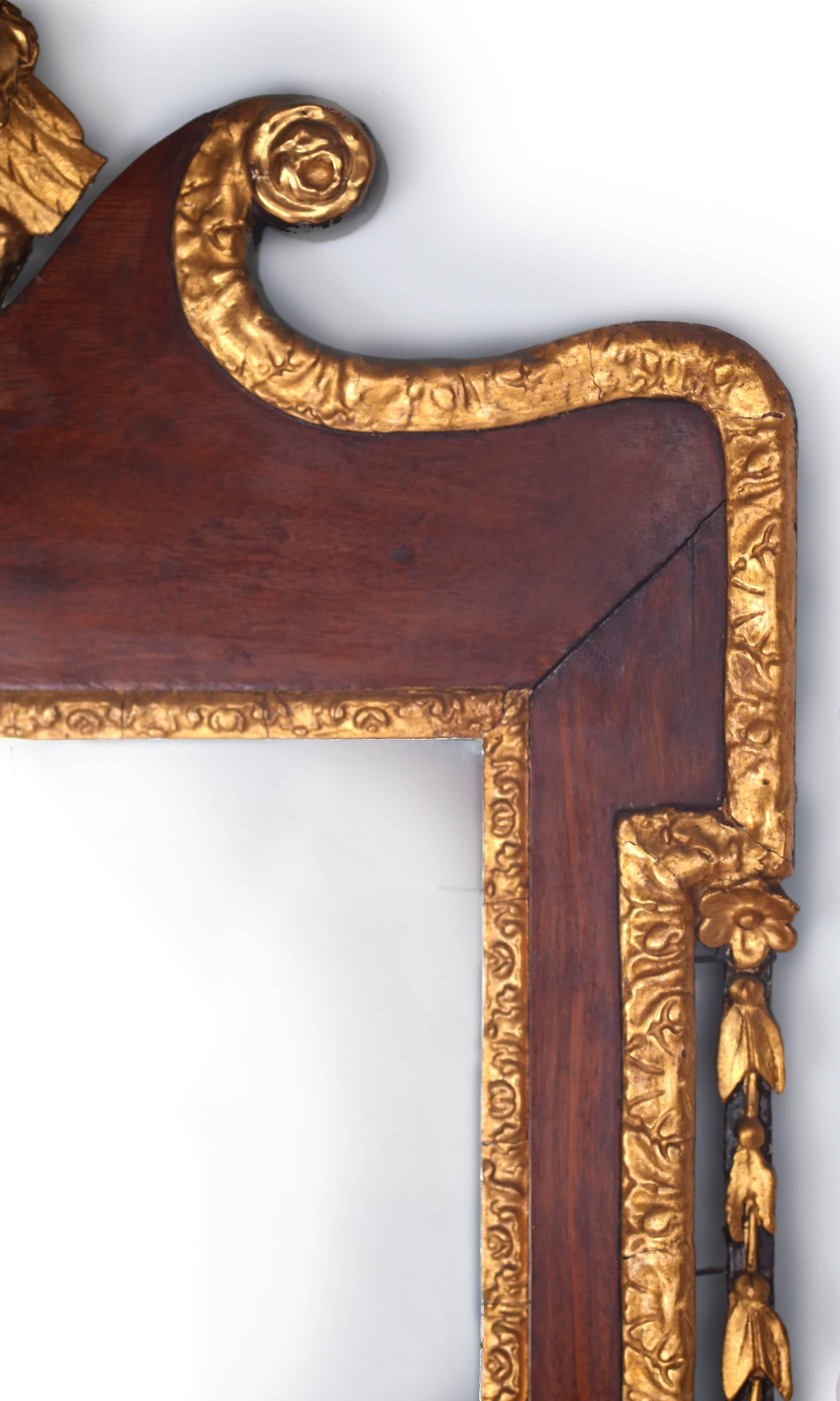 19th Century Centennial Mahogany and Gilt Chippendale Mirror In Good Condition In Brooklyn, NY