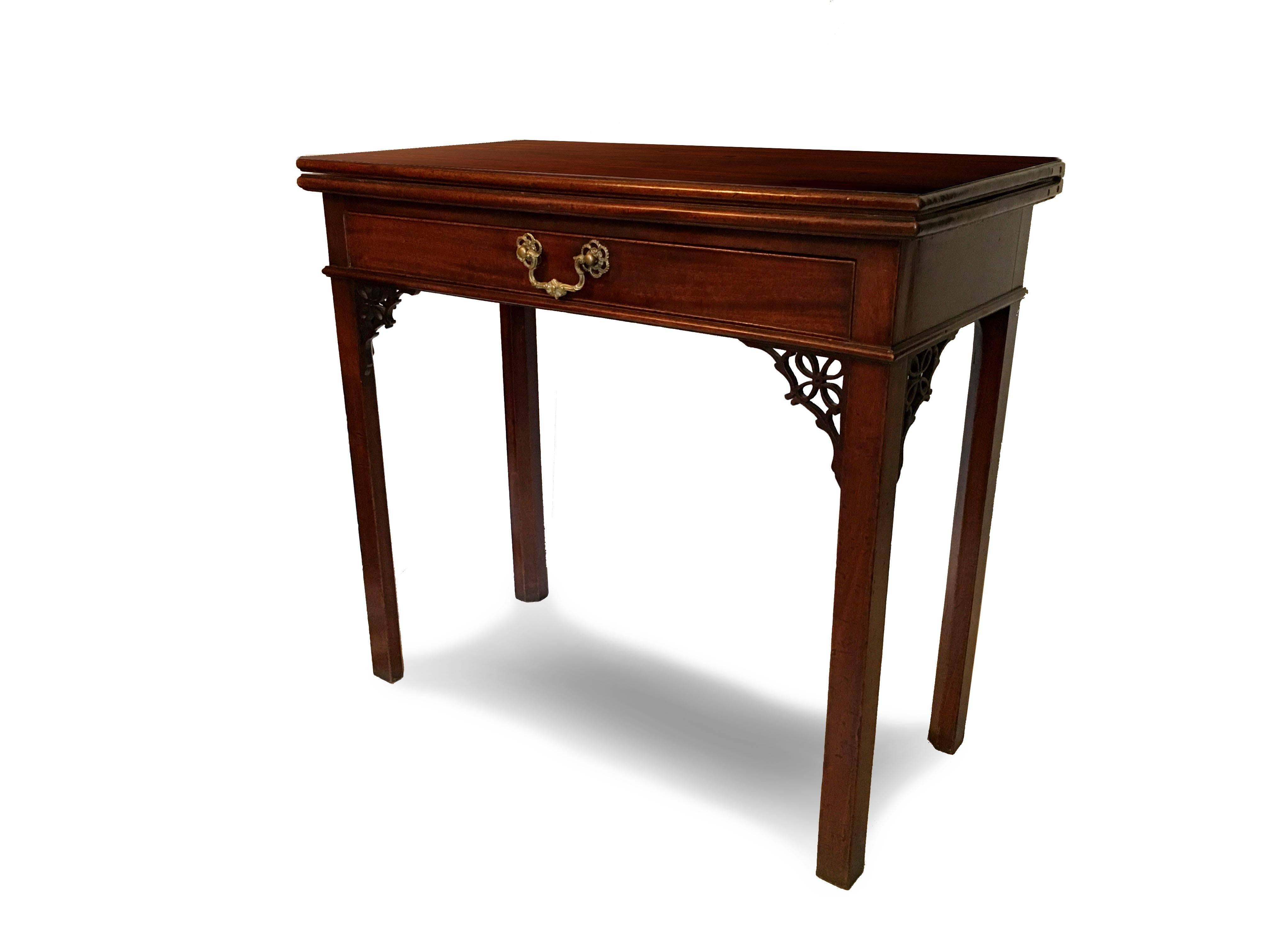 chippendale card table