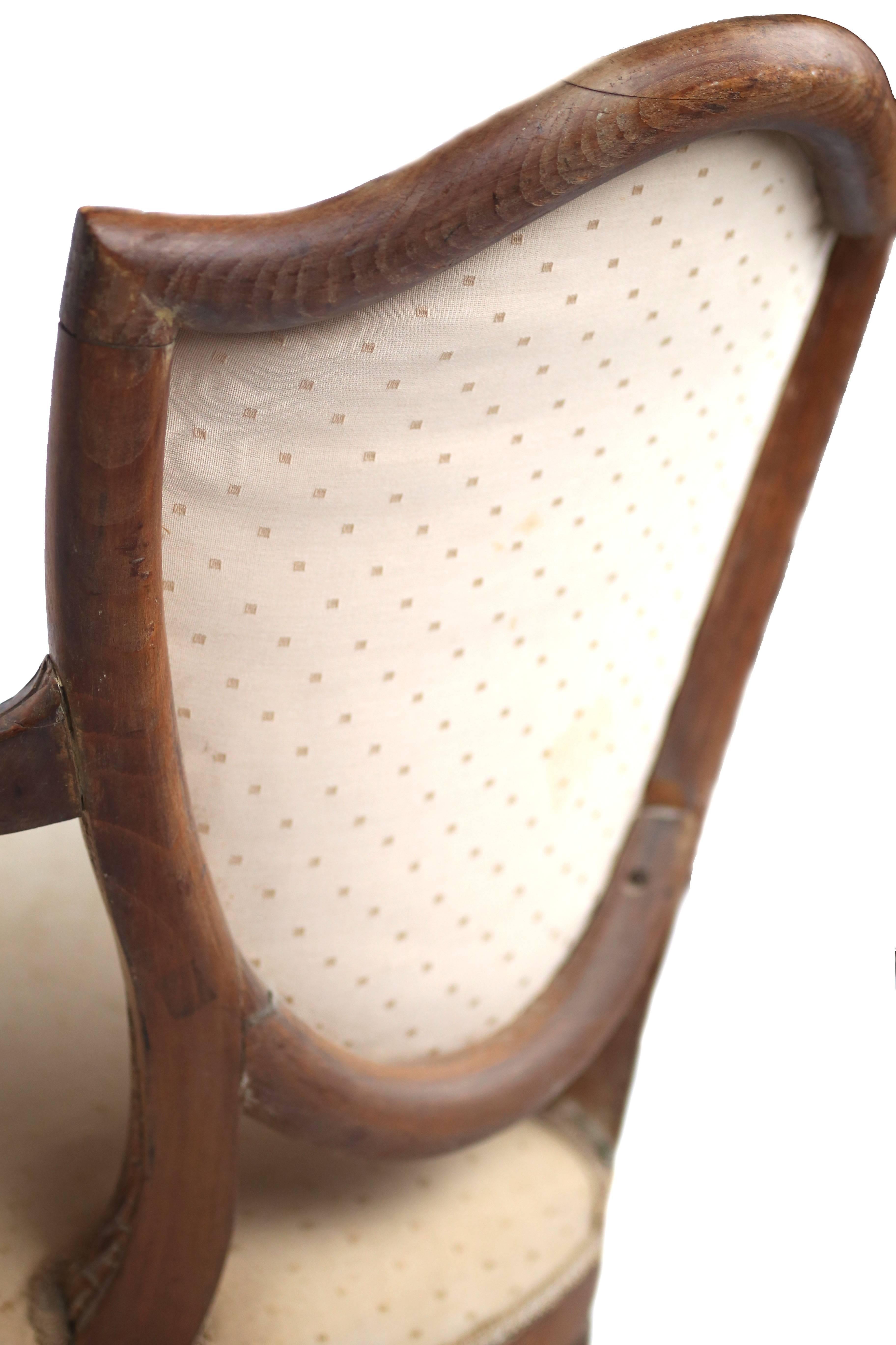 Pair of Early 20th Century Italian Hepplewhite Shieldback Chairs 4
