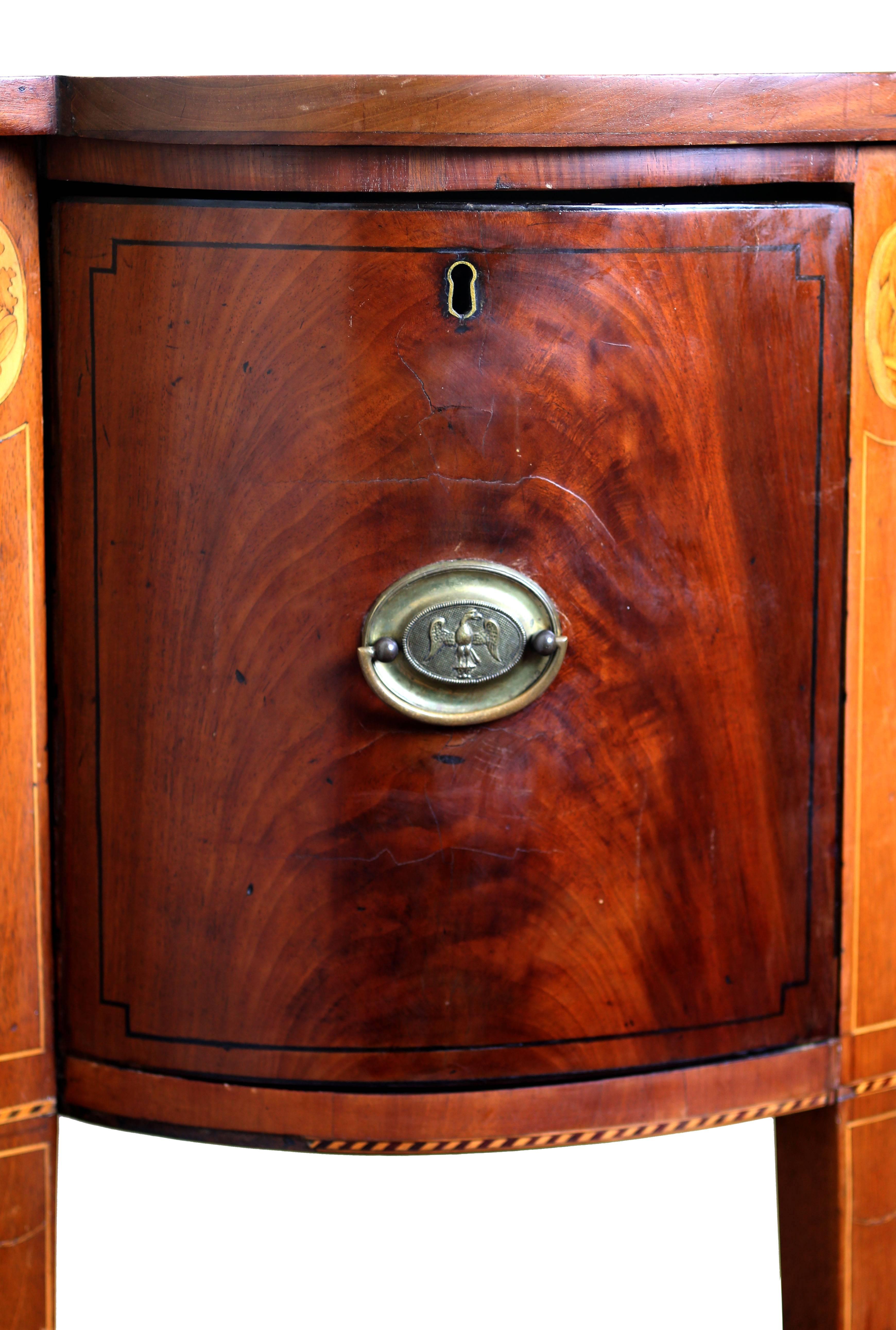 Late 18th Century 18th Century Scottish Hepplewhite Mahogany Inlaid Sideboard