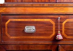 Early 19th Century English Hepplewhite Regency Secretary Bookcase and Cabinet