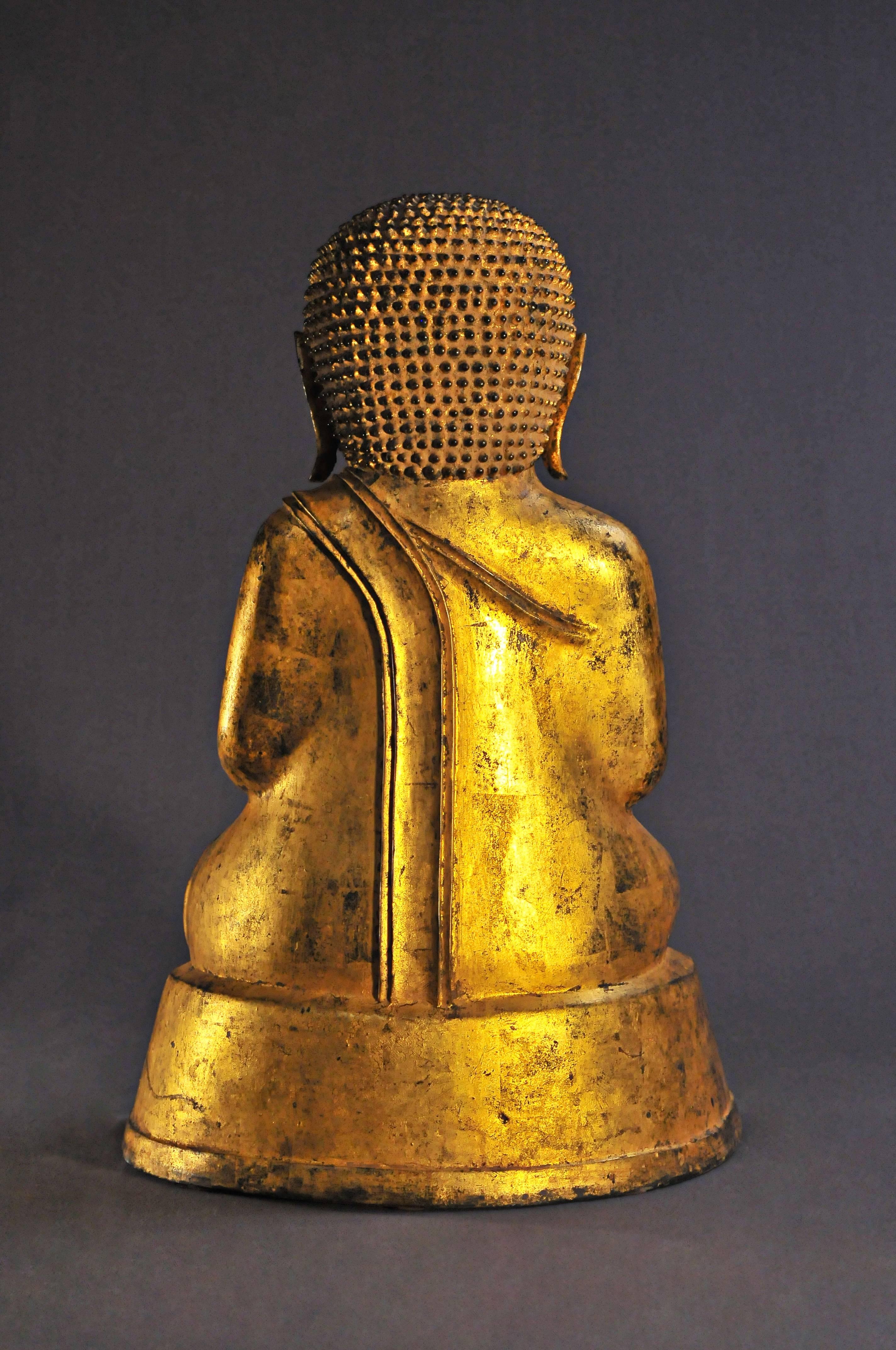 Burmese Late 16th Century, Gilt Bronze Pu-Tai 'Laughing Buddha', Burma